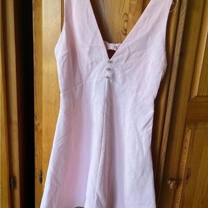 Elegant Pink Sleeveless Dress